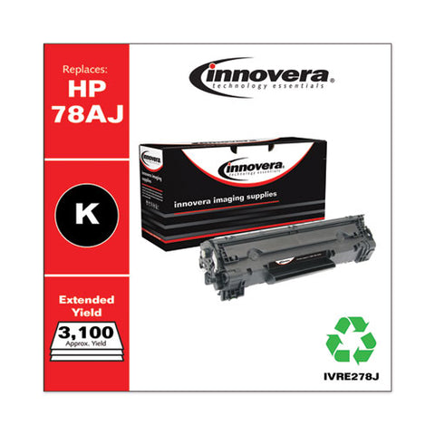 Remanufactured Black Extended-yield Toner, Replacement For Hp 78a (ce278aj), 3,100 Page-yield