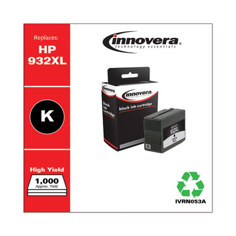 Remanufactured Black High-yield Ink, Replacement For Hp 932xl (cn053a), 1,000 Page-yield