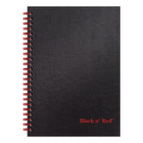 Twinwire Hardcover Notebook, Wide-legal Rule, Black Cover, 8.25 X 5.88, 70 Sheets