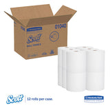 Essential Hard Roll Towel, 1.5" Core, 8 X 800ft, White, 12 Rolls-carton