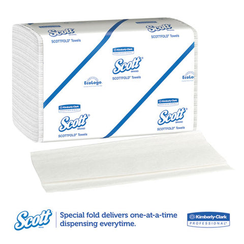 Pro Scottfold Towels, 7 4-5 X 12 2-5, White, 175 Towels-pack, 25 Packs-carton