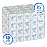 Essential Standard Roll Bathroom Tissue, Septic Safe, 2-ply, White, 550 Sheets-roll, 80-carton