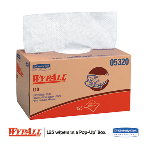 L10 Towels, Pop-up Box, 1ply, 9 X 10 1-2, White, 125-box, 18 Boxes-carton