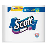 Standard Roll Bathroom Tissue, Septic Safe, 1-ply, White, 20-pack, 2 Packs-carton