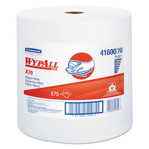 X70 Cloths, Jumbo Roll, Perf., 12 1-2 X 13 2-5, White, 870 Towels-roll