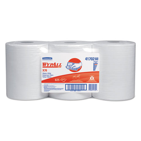 X70 Cloths, Center-pull, 9 4-5 X 13 2-5, White, 275-roll, 3 Rolls-carton