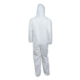 A40 Elastic-cuff And Ankle Hooded Coveralls, 4x-large, White, 25-carton