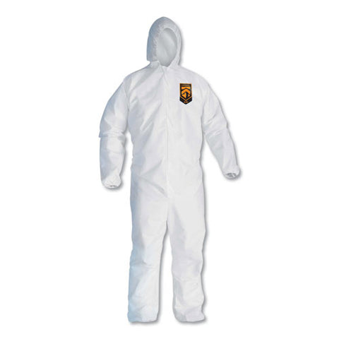 A30 Elastic-back And Cuff Hooded Coveralls, White, X-large, 25-carton