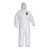 A30 Elastic-back And Cuff Hooded Coveralls, White, 2x-large, 25-carton