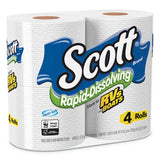 Rapid-dissolving Toilet Paper, Bath Tissue, Septic Safe, 1-ply, White, 231 Sheets-roll, 4-rolls-pack, 12 Packs-carton