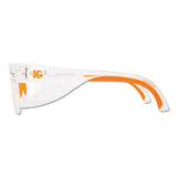 Maverick Safety Glasses, Clear-orange, Polycarbonate Frame