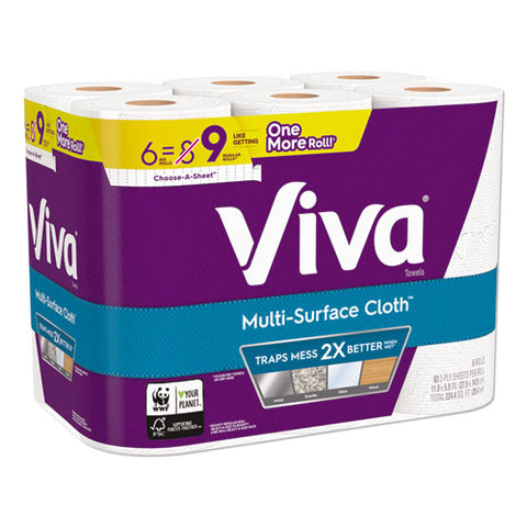 Multi-surface Cloth Choose-a-sheet Kitchen Roll Paper Towels 1-ply, 11 X 5.9, White, 83-roll, 6 Rolls-pack, 4 Packs-carton