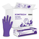 Purple Nitrile Exam Gloves, 242 Mm Length, Large, Purple, 1000-carton