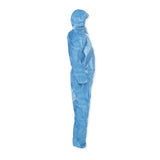 A20 Elastic Back Wrist-ankle Hooded Coveralls, Large, Blue, 24-carton