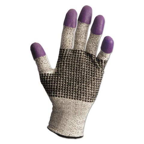 G60 Purple Nitrile Gloves, 230 Mm Length, Medium-size 8, Black-white, 12 Pair-ct