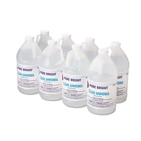 Clear Ammonia, 64 Oz Bottle, 8-carton