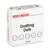 Adhesive Drafting Dots, 0.88" Dia, Dries Clear, 500-box