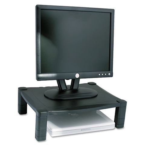 Single-level Monitor Stand, 17" X 13.25" X 3" To 6.5", Black, Supports 50 Lbs