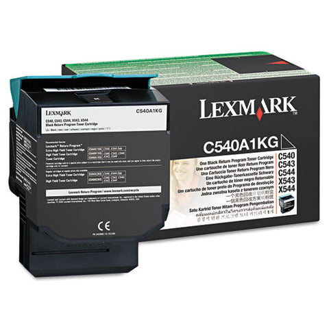 C540a1kg Return Program Toner, 1,000 Page-yield, Black