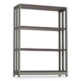 Trento Line Bookcase, Three-shelf, 31 1-2w X 11 5-8d X 43 1-4h, Mocha