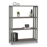 Trento Line Bookcase, Three-shelf, 31 1-2w X 11 5-8d X 43 1-4h, Mocha