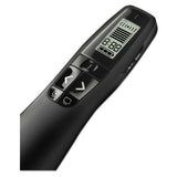 R800 Wireless Laser Presentation Remote W-lcd Display, 100 Ft Range, Matte Black