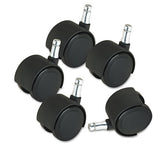 Deluxe Duet Casters, Nylon, B And K Stems, 110 Lbs-caster, 5-set