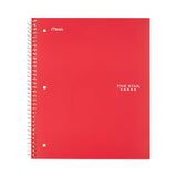 Wirebound Notebook With Two Pockets, 1-subject, Wide/legal Rule, Red Cover, (100) 10.5" X 8" Sheets