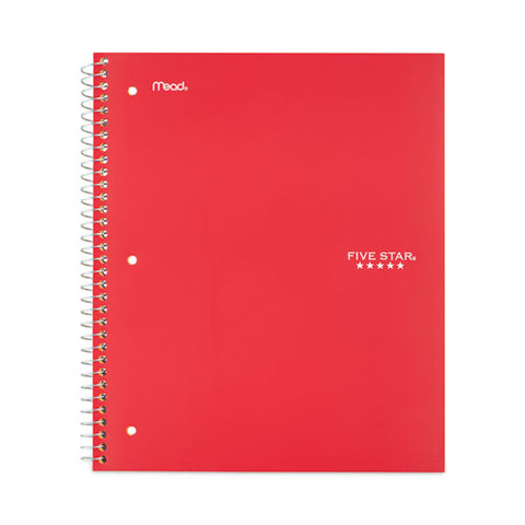 Wirebound Notebook With Two Pockets, 1-subject, Wide/legal Rule, Red Cover, (100) 10.5" X 8" Sheets