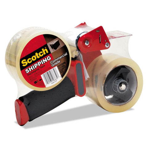 Packaging Tape Dispenser With 2 Rolls Of Tape, 1.88" X 54.6yds