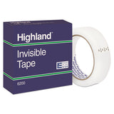 Invisible Permanent Mending Tape, 3" Core, 1" X 72 Yds, Clear