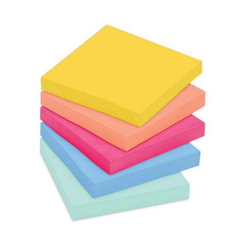 Note Pads In Summer Joy Collection Colors, 3" X 3", Summer Joy Collection Colors, 90 Sheets/pad, 5 Pads/pack