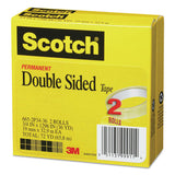 Double-sided Tape, 3" Core, 0.75" X 36 Yds, Clear, 2-pack