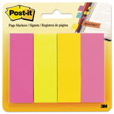 Page Flag Markers, Assorted Brights, 50 Strips-pad, 4 Pads-pack