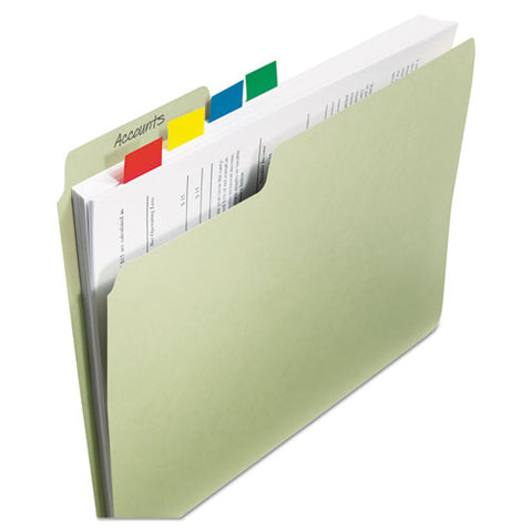 Standard Page Flags In Dispenser, Green, 100 Flags-dispenser