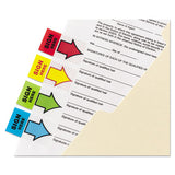 Arrow Message 1" Page Flags,  200 "sign Here", 48 Arrow, Four Colors, 248-pack