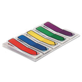 Arrow 1-2" Page Flags, Blue-green-purple-red-yellow, 20-color, 100-pack