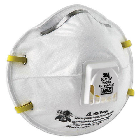 Particulate Respirator 8210v, N95, Cool Flow Valve, 10-box