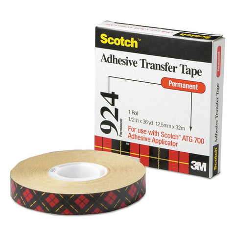 Adhesive Transfer Tape, 1-2" Wide X 36yds