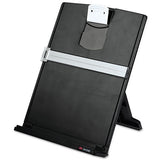 Fold-flat Freestanding Desktop Copyholder, Plastic, 150 Sheet Capacity, Black