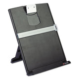 Fold-flat Freestanding Desktop Copyholder, Plastic, 150 Sheet Capacity, Black