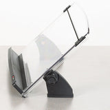 In-line Adjustable Desktop Copyholder, Plastic, 150 Sheet Capacity, Black-clear