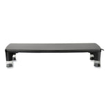 Monitor Stand Ms100b, 21.6 X 9.4 X 2.7 To 3.9, Black-clear, Supports 33 Lb