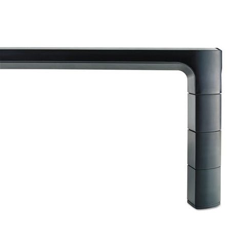 Adjustable Monitor Stand, 16" X 12" X 1.75" To 5.5", Black, Supports 20 Lbs