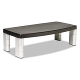 Extra-wide Adjustable Monitor Stand, 20" X 12" X 1" To 5.78", Silver-black, Supports 40 Lbs