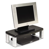 Extra-wide Adjustable Monitor Stand, 20" X 12" X 1" To 5.78", Silver-black, Supports 40 Lbs