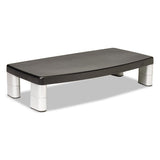 Extra-wide Adjustable Monitor Stand, 20" X 12" X 1" To 5.78", Silver-black, Supports 40 Lbs