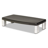 Extra-wide Adjustable Monitor Stand, 20" X 12" X 1" To 5.78", Silver-black, Supports 40 Lbs