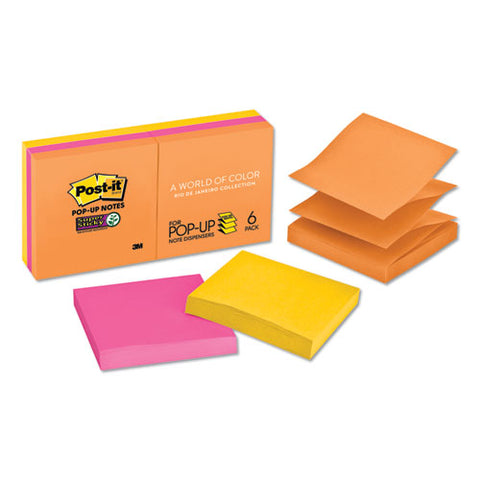 Pop-up 3 X 3 Note Refill, Rio De Janeiro, 90 Notes-pad, 6 Pads-pack