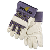 Mustang Leather Palm Gloves, Blue-cream, X-large, Dozen